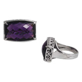 SR-5294-AM-6" Sterling Silver Ring With Amethyst Q. Jewelry Bali Designs Inc